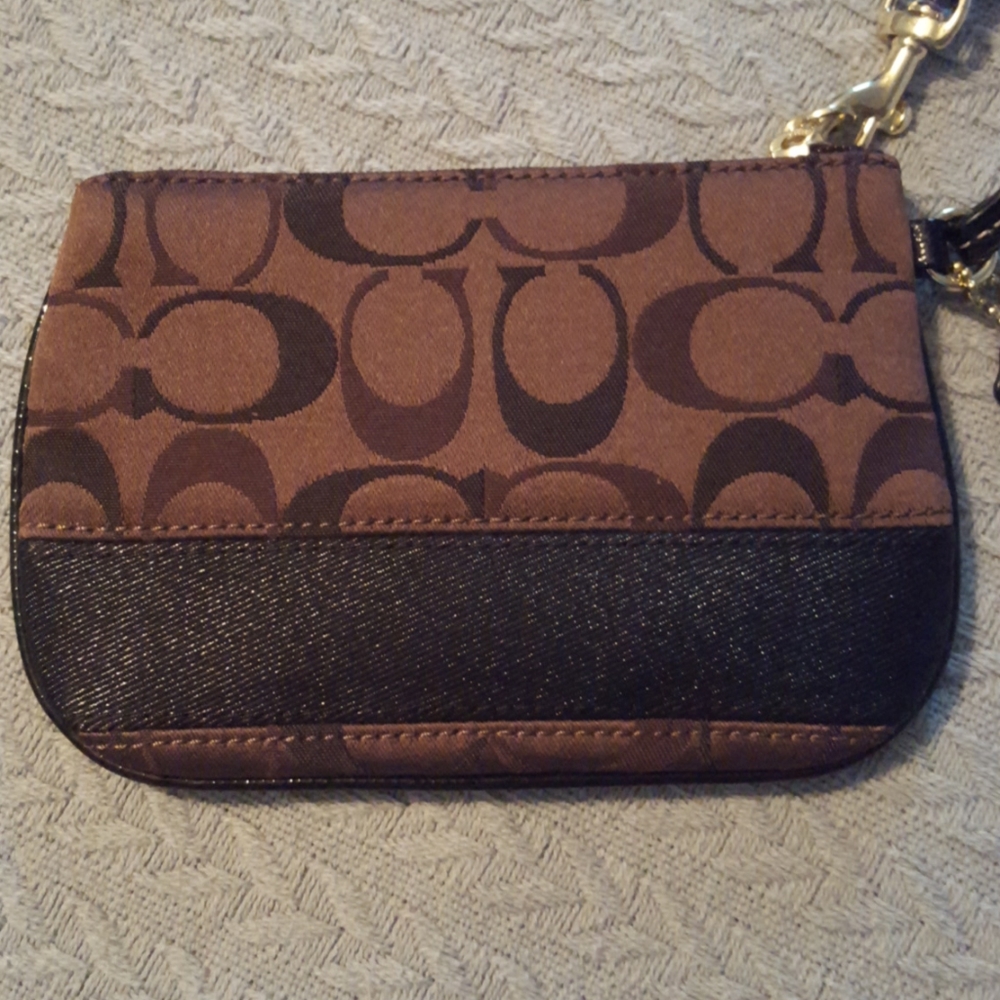 Coach Brown Wristlet - Like New!